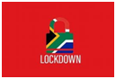 Flag showing South African lockdown